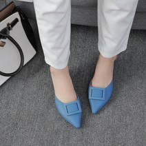 스타 단아한 스틸레토 스퀘어 미들 힐