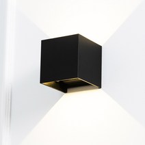 히트조명 LED 리즈 사각 벽등 F8001BK, 블랙