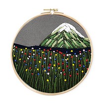 코쿼드 DIY 초보자용 십자수 프랑스자수 패키지 세트 15cm, 1세트, 설산의풍경