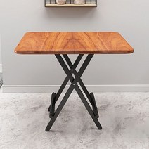 따니네 모던 접이식 테이블 70 x 70 x 75 cm ZZ014, 다크우드