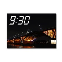 홈마인 LED 시계 + 캔버스 프린팅 액자 도시야경 A3, A3-HM-CITY-14