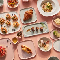 내츄럴컬러 홈세트 6인 식기 31p, 우유빛, 복숭아빛, 하늘빛, 식기 9종