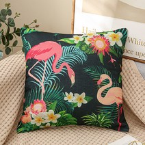 린넨 플라밍고 패턴 소파 쿠션 DPCC115, 03