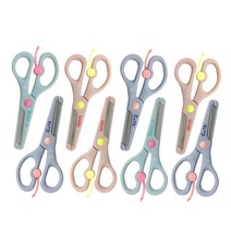 블루마토 아동용 파스텔 안전가위 SCS006 8p 세트, 랜덤발송, 1세트