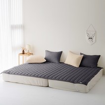 GoodSleep Allos 침대패드 겸 카페트 고정밴딩형, 차콜