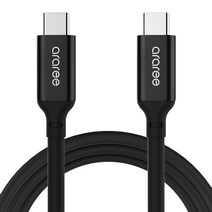 아라리 리너지 C to C PD타입 100W USB 3.1 gen2 고속충전 케이블 AC100C, 블랙