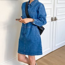 시크블랙 패스포 투포켓 청 미니 원피스 cpops8510k31