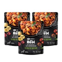 하림펫푸드 강아지 전연령용 더리얼 퀴진 볼로네제 파우치, 소, 3개, 100g