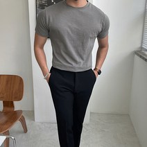 남자다잉 남성용 레시트 머슬핏 데일리 반팔 티셔츠