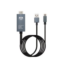 컴스 USB 3.1 C타입 to HDMI 컨버터 케이블 USB 전원 2M, LN531