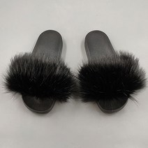 더플로우 여성용 센스있는 언니들만 신는 너구리 여우털 슬리퍼