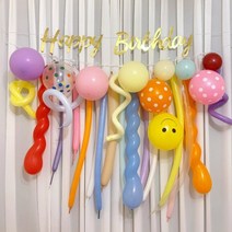컬러믹스 생일파티 풍선가랜드 DIY 세트, 랜덤발송, 1개
