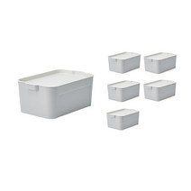 락앤락 차곡차곡쌓아쓰는모듈수납함 10L HPI1013GS6, GRAY, 6개