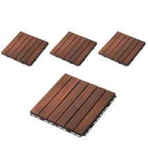 이케아 룬넨 조립마루, 브라운, 4개