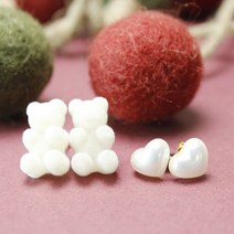비단길 심쿵베어 2p + 하트 귀걸이 2p 세트