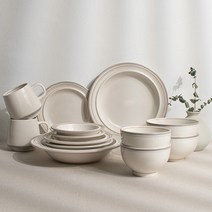 시라쿠스 메이플 2인 신혼 그릇 13p 세트, 1세트, 코지그레이, 8종