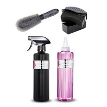 파이어볼 휠 타이어 세정제 500ml + 글로스 광택제 500ml + 휠브러시 + 케이스 스펀지 세트, 1세트