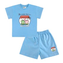 키즈크루 아동용 개구리커플 반팔티 + 반바지 세트