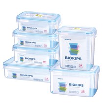 KOMAX 바이오킵스 밀폐용기 직사각 6종 세트, 1세트
