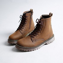 르본디 여성용 키높이 레이스업 워커부츠 4cm