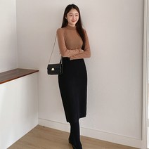 로미스토리 여성용 전체밴딩 데일리 니트스커트