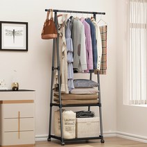 금설화 다용도 이동식 미니행거, 블랙