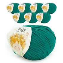 쎄비 로미오 뜨개실 50g x 8p, 에메랄드그린, 120m