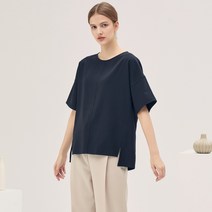 W9 COTTON 라운드 루즈핏 블라우스 TMBLA38A02