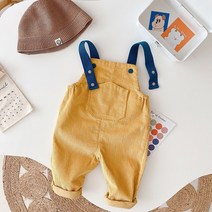 베베니즈 아동용 포켓코듀로이 스냅멜빵바지