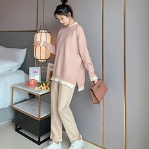 더그랑 와이드 니트 임산부 투피스세트