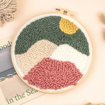 아트조이 DIY 펀치 니들 자수 + 4단 바늘 세트, 1세트, 봄날의 숲