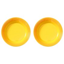 요일감성 파스텔 레터링 접시 2p, 옐로우