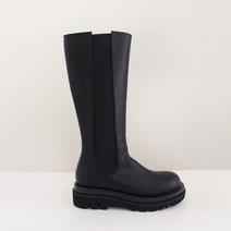 파이 여성용 배색 워커 롱 부츠 5cm LG_0043