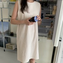 크리비 린넨 민소매 원피스