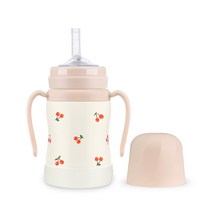 그로미미 스테인리스 체리쉬 빨대컵 200ml, 스윗피치, 1개