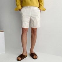 머시따 남성용 깔끔한 밴딩 면 반바지