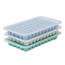 더담다 사각 얼음 트레이 50구 3p, 화이트, 민트, 블루