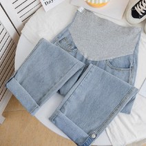 에이홉 임부 밑단 단추 청바지