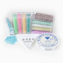 파스텔 비즈 세트, 혼합색상, 1세트