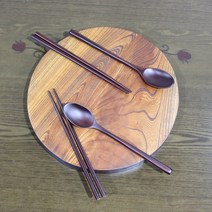 남원목기공예사 옻칠 수저 3벌 세트, 숟가락 3p + 젓가락 3p