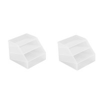 제이라이프 라보 사선 책상 정리함 투명, 2개