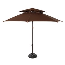 대양파라솔 2단 8각 카본 파라솔 지름 2300mm, 브라운, 1개