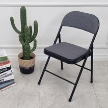 비에프컴퍼니 모노 접이식의자, 블랙 프레임+패브릭 진그레이
