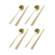 댈리아 샴페인 골드 4인 수저 8p 세트, 4세트, 숟가락 + 젓가락