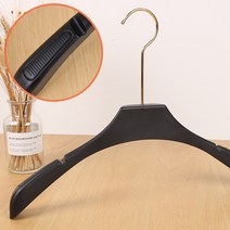 프랑온드 넓은 코트 양복 플라스틱 정장 옷걸이 6호, 블랙, 30개입