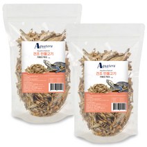 아쿠아테라 네츄럴 건조 민물고기 거북이먹이 리필형, 140g, 2개