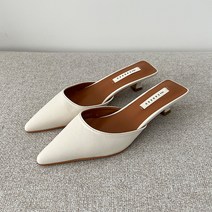 슈가펀 여성용 수잔 스틸레토 데일리 미들굽 뮬 4cm