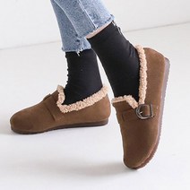 여성용 뽀송 털 단화
