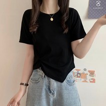 여성용 MA 심플 꼬임포인트 반팔티