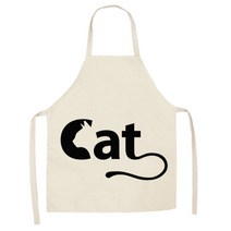 에이홉 냐옹 일러스트 앞치마 47 x 38 cm, IT-26, 1개